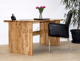 Bürotisch klein 125x74x78cm CONTRA Wildeiche massiv natur geölt parkettverleimt Massivholz Bürotisch klein 125x74x78cm CONTRA Wildeiche massiv natur geölt parkettverleimt von Casademobila Goslar