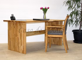 kleine schreibtisch 125x74x78cm CONTRA Wildeiche massiv natur geölt parkettverleimt kleine schreibtisch 125x74x78cm CONTRA Wildeiche massiv natur geölt parkettverleimt von Casademobila Goslar