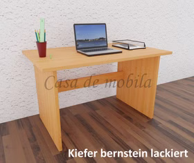 Bürotisch 125x74x78cm CONTRA Kiefer massiv Schreibtisch 125x74x78cm CONTRA Kiefer massiv bernsteinfarben geölt von Casademobila Goslar