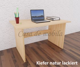 Bürotisch 125x74x78cm CONTRA Kiefer massiv Schreibtisch 125x74x78cm CONTRA Kiefer massiv natur lackiert von Casademobila Goslar
