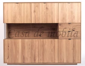 Highboard rechts 172x140x40cm WALBORG Eiche massiv geölt von Casademobila Goslar