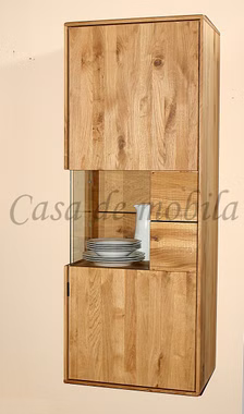 Hängeschrank rechts 52x138x40cm WALBORG Eiche massiv geölt von Casademobila Goslar