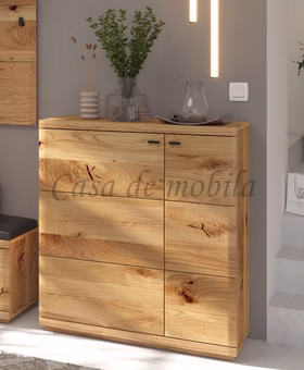 Massivholz Wäscheschrank Pinos 99x109x38cm Wildeiche massiv natur geölt casademobila goslar Osika massivholzmöbel