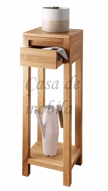 Blumentisch 30x90x30cm HARZ Wildeiche massiv geölt Hirnholz von Casademobila Goslar Blumentisch mit schublade und ablage 30x90x30cm HARZ Wildeiche massiv geölt Hirnholz von Casa de mobila Goslar