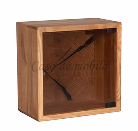 Hängevitrine 34x34x20cm HARZ Wildeiche massiv geölt Hirnholz von Casademobila Goslar