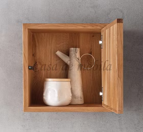 Hängeschrank 34x34x20cm HARZ Wildeiche massiv geölt Hirnholz von Casademobila Goslar