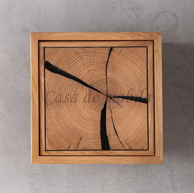 Massivholz Hängeschrank HARZ 34x34x20cm Wildeiche Hirnholz Würfelregal natur geölt von Casademobila Goslar