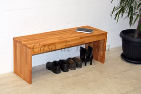 Bank 3 Schubladen 120x45x40cm GOMMA Kernbuche massiv geölt Holzbank 120x45x40cm GOMMA Kernbuche massiv natur geölt von Casademobila Goslar