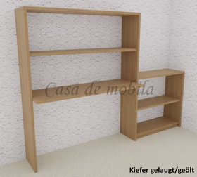 Massivholz Schreibtisch-Regal CONTRA 220x161/84x46/33cm Kiefer massiv gelaugt geölt von Casa de mobila Goslar Massivholz Schreibtisch-Regal CONTRA 220x161/84x46/33cm Kiefer massiv gelaugt geölt von Casa de mobila Goslar
