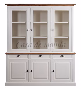 Geschirrschrank OAKDALE 185x214x53cm Birke teilmassiv weiß lackiert Wildeiche natur geölt von Casademobila Goslar Geschirrschrank OAKDALE 185x214x53cm Birke teilmassiv weiß lackiert Wildeiche natur geölt von Casademobila Goslar