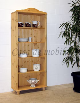 landhaus Küchenregal ANITA 74x182x30cm Kiefer massiv gelaugt geölt Casa de mobila Goslar