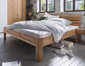 Bett 100x200x55 cm CLEVELAND Massivholz natur geölt stabverleimt von Casademobila Goslar