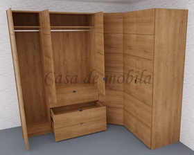 Eck-Kleiderschrank 6türig COLORADO 237x216x188cm Massivholz natur geölt von Casademobila Goslar Eck-Kleiderschrank 6türig COLORADO mit schubladen Wildeiche massiv natur geölt von Casademobila Goslar