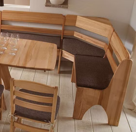 Massivholz Eckbank mit Stauraum TORBEN 171x90x126cm Kernbuche massiv natur geölt Casa de mobila Goslar