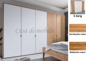 Kleiderschrank 5türig COLORADO 237x216x60cm Massivholz natur geölt von Casademobila Goslar Kleiderschrank 5türig COLORADO 237x216x60cm Massivholz natur geölt von Casademobila Goslar