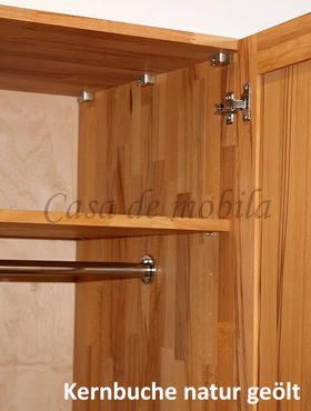 Kleiderschrank 5türig COLORADO 237x216x60cm Massivholz natur geölt von Casademobila Goslar Kleiderschrank 5türig COLORADO 237x216x60cm Massivholz natur geölt von Casademobila Goslar