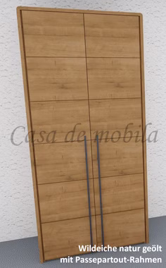 Kleiderschrank 2-türig COLORADO 121x235x60cm Massivholz Front 6 G7 Drehtürenschrank mit holztüren COLORADO 121x235x60cm Wildeiche massiv geölt von Casademobila Goslar
