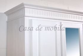 dekorative Krank leiste Kleiderschrank DAHLIA 3türig Fichte massiv weiß Landhaus Casa de mobila Goslar dekorative Krank leiste Kleiderschrank DAHLIA 3türig Fichte massiv weiß Landhaus Casa de mobila Goslar