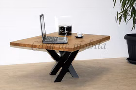 Massivholz Stubentisch PLATO 110x46x75cm Eichenholz massiv geölt gerade Kante Spinnenfuß von Casademobila Goslar Massivholz Stubentisch PLATO 110x46x75cm Eichenholz massiv geölt gerade Kante Spinnenfuß von Casademobila Goslar