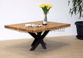 Massivholz Couchtisch PLATO 110x46x75cm Wildeiche massiv geölt gerade Kante Spinnenfuß von Casademobila Goslar Massivholz Couchtisch PLATO 110x46x75cm Wildeiche massiv geölt gerade Kante Spinnenfuß von Casademobila Goslar
