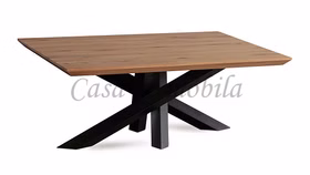 Couchtisch 110x46x75cm PLATO Wildeiche geölt Schweizer Kante Spinnenfuß von Casademobila Goslar Couchtisch 110x46x75cm PLATO Wildeiche geölt Schweizer Kante Spinnenfuß von Casademobila Goslar