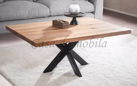 Couchtisch 110x46x75cm PLATO Wildeiche geölt gerade Kante Doppel-X-Gestell von Casademobila Goslar Couchtisch 110x46x75cm PLATO Wildeiche geölt gerade Kante Doppel-X-Gestell von Casademobila Goslar