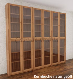 Aktenschrank mit glastüren 262x236x33cm CONTRA kernbuche massiv natur geölt Aktenschrank mit glastüren 262x236x33cm CONTRA kernbuche massiv natur geölt von Casademobila Goslar