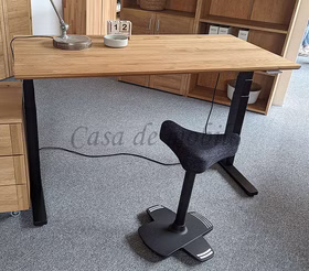 Schreibtisch 120x65-130x70cm FLORENZ höhenverstellbar Wildeiche massiv geölt von Casademobila Goslar Schreibtisch 120x65-130x70cm FLORENZ höhenverstellbar Wildeiche massiv geölt von Casademobila Goslar