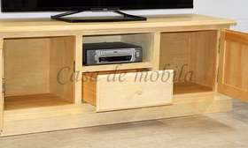 Lowboard PINEA 160x57x45cm Pinie massiv decape sandfarben gebürstet Casademobila Goslar