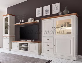 Anbauwand 4teilig OAKDALE landhaus Birke weiß / Wildeiche natur geölt von Casademobila Goslar Anbauwand 4teilig OAKDALE landhaus Birke weiß / Wildeiche natur geölt von Casademobila Goslar
