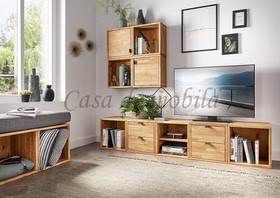 Casademobila Goslar Marco TV-Regale Wildeiche massiv natur geölt