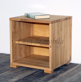 Massivholz Nachtkonsole mit schubladen Marco 38x40x35cm Eiche massiv natur geölt parkettverleimt Casademobila Goslar