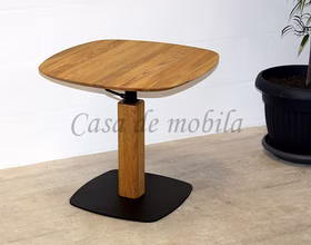 couchtisch aus eichenholz stufenlos höhenverstellbar mit schwarzer bodenplatte casademobila goslar couchtisch aus eichenholz stufenlos höhenverstellbar mit schwarzer bodenplatte casademobila goslar