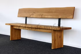 sitzbank 180cm mit lehne eiche massiv natur geölt baumkante holzbeine casademobila goslar sitzbank 180cm mit lehne eiche massiv natur geölt baumkante holzbeine casademobila goslar