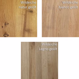 Holzmuster WINDSOR Eiche massiv natur geölt, legno geölt oder bianco geölt