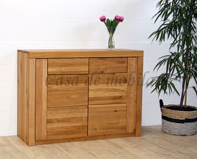 Schuhkommode 128x94x45cm HORIZONT Eichenholz massiv natur geölt von Casa de mobila
