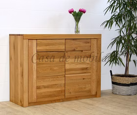 Schuhkommode 128x94x45cm HORIZONT Wildeiche massiv natur geölt von Casa de mobila