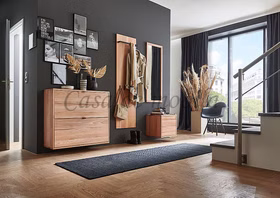 Vollholz Schuhschrank hängend mit 2 Klappen WALK IN 90x81x33cm buche massiv geölt casa de mobila Goslar