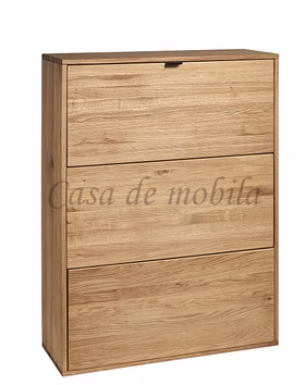 schuhkipper hängend 3 Klappen WALKIN 90x120x33cm Wildeiche massiv geölt Casa de mobila Goslar