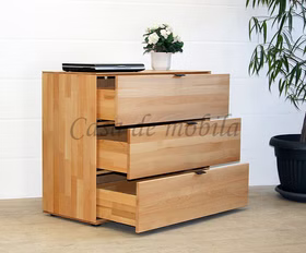 Massivholz Schubladenschrank Mercur 100x84x45cm Kernbuche massiv natur geölt Casa de mobila Goslar