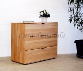Massivholz schubladenschrank breit Mercur 100x84x45cm buche massiv natur geölt Casa de mobila Goslar