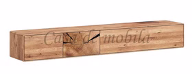 Wohnwand 220x180x40cm 2-teilig HARZ Hirnholz Wildeiche geölt Breite tv lowboard hängend Harz Wildeiche massiv geoelt Hirnholz Casa de mobila Goslar