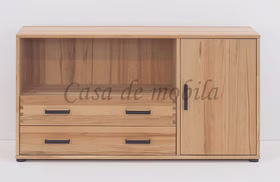 Fernsehkommode 134x68x40 MIDO Massivholz geölt Massivholz Fernsehschrank MIDO hoch 134x68x40cm Kernbuche massiv natur geölt Casa de mobila Goslar
