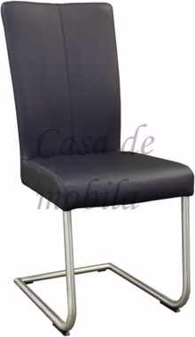 freischwinger stuhl DIANA3, schwarzes Toledo Leder Carega Design