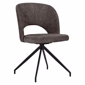 Drehstuhl 53x83x59cm TATUM Polster anthrazit, Metallbeine schwarz Drehstuhl TATUM 53x83x59cm drehbar, Polster anthrazit, Metallbeine schwarz