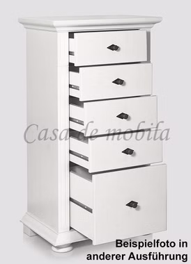 Flurkommode mit 5 Schubladen 55x106x37cm MONA Fichte weiß nußbaumfarben innen Schubladenkommode Seby Casa de mobila Goslar