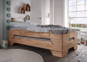 Stapelbetten 2er set 90x200x30cm DENVER Buche massiv geölt Casa de mobila Goslar