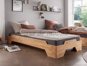 Stapelliege 90x200 cm Wildeiche massiv natur geölt Casa de mobila Goslar