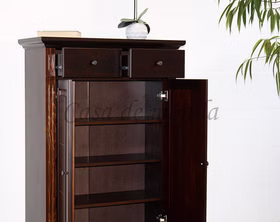 Wäschekommode MONA 86x120x37cm Landhaus Fichte massiv kolonial nussbaumfarben lackiert Casa de mobila Goslar