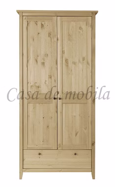 Kleiderschrank SOLVITA 101x210x57cm 2-türig Kiefernholz gelaugt geölt Kleiderschrank SOLVITA 101x210x57cm 2-türig Kiefer massiv gelaugt geölt Casa de mobila Goslar